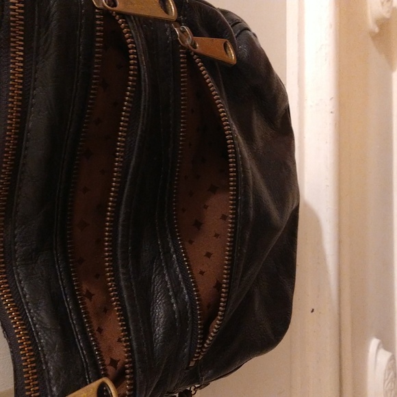 Fossil Explorer black and brown shoulder bag - Picture 5 of 8